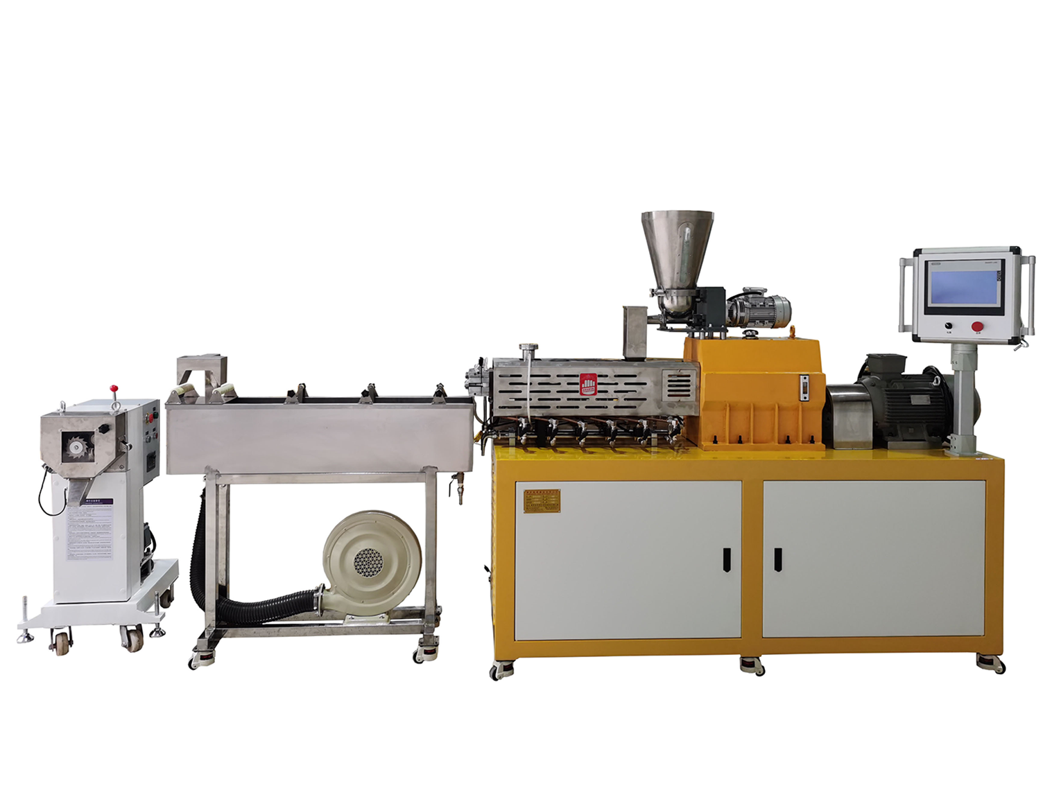 双螺杆挤出机停机后螺杆卡死，无法抽出，该用加热熔料还是强制转动？